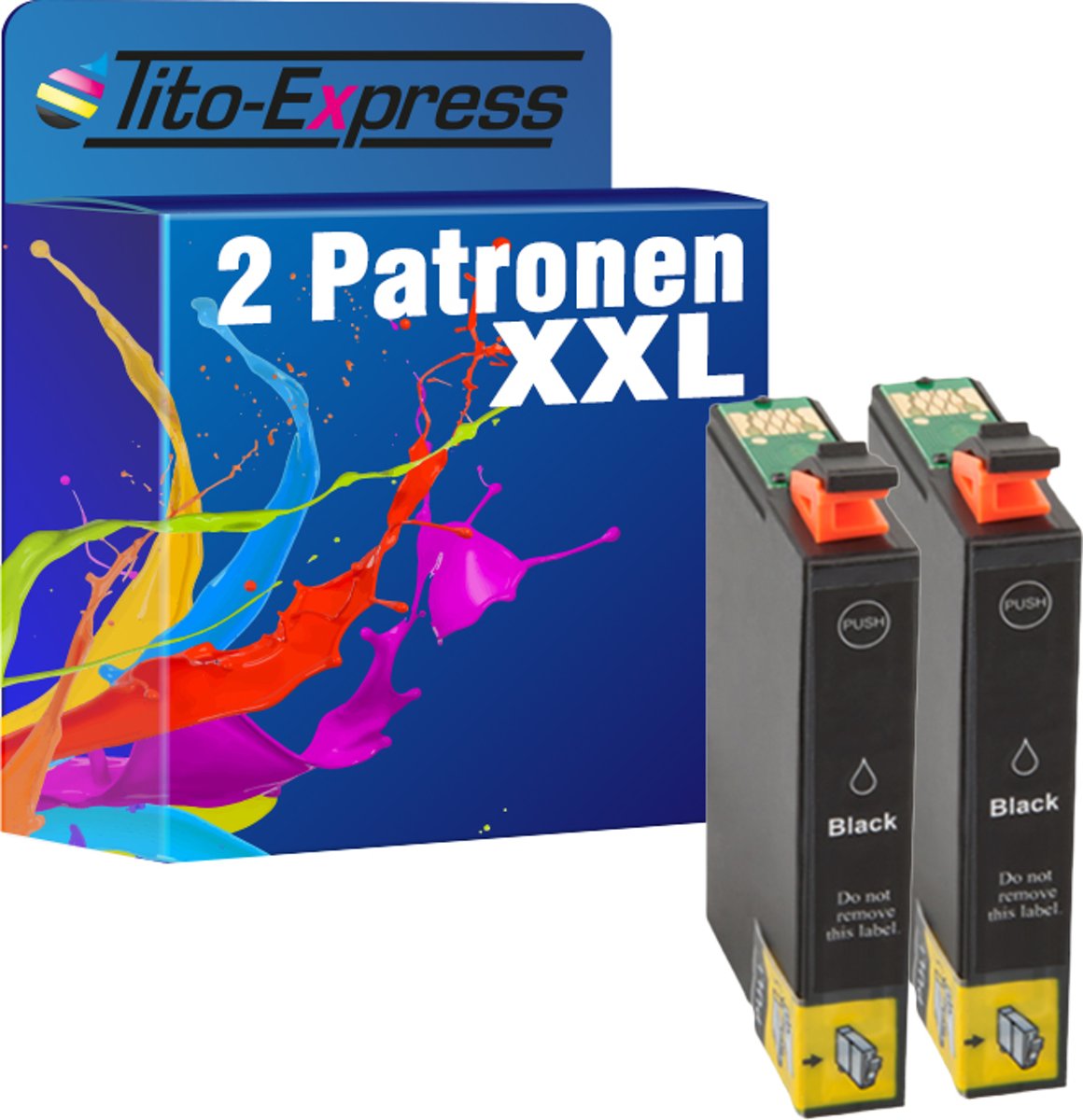 Tito-Express PlatinumSerie PlatinumSerie 2 Cartridges XXL compatibel voor Epson TE 502XL Epson workforce WF2860 DWF WF2865 DWF Epson expression home XP5100 XP5105 XP5115 | Zwart Epson Expression Home: XP-5100 Series / XP-5105 / XP-5115